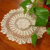 Amo Mi Hogar Crochet Hecho a Mano Pura Decoración Estilo Americano Country Redondo Mantel Individual Base para Jarrón Alfombrilla Decorativa 20-45cm