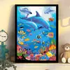 Pintura de diamantes hecha a mano DIY bordado de diamantes paisaje bosque lago versión coreana 5D con marco Amazon lote de fábrica ventas directas