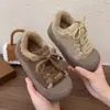 Nuevos Zapatos Infantiles Estilo Coreano Otoño e Invierno 2025 Zapatos Casuales Retro Infantiles Zapatillas de Algodón con Forro de Felpa para Niñas