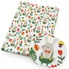 Tela fina de algodón y poliéster o lona de poliéster con conejitos lindos, material para bolsa DIY, mantel de dormitorio, 1Yc48873