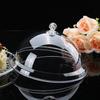 Plato de degustación de pan de frutas de supermercado multi-rejilla Plato de exhibición de buffet crisper con tapa Cubierta para alimentos transparente