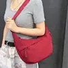 Bolso tipo dumpling para mujer, bolso cruzado, bolsa de lona de gran capacidad, nuevo estilo 2026, bolso de hombro simple y versátil, bolso para estudiante y para ir al trabajo