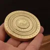 Giroscopio de Dedo Brújula de Latón, Disco Bagua, Adorno de Artesanía Metálica de Latón, Brújula de Cobre Giratoria, Brújula Portátil