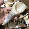 Costela de cristal com pontos tubo raspador cor de chifre espessado polimento espesso raspagem interna polimento 14-17cm