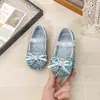 Zapatos de Cristal de Princesa para Bebé Niña, Nuevo Estilo Primavera y Otoño, Zapatos de Cuero con Suela Suave para Niños Pequeños, Elegantes Zapatos Planos para Niños de 2 a 5 Años