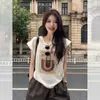 Camiseta de renda estampada de manga curta chique de alta qualidade europeia para mulheres, top de verão extremamente estiloso e bonito