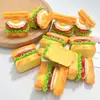 Juguetes de Comida para Desayuno Simulados: Churros y Sándwich de Huevo, Accesorios, Materiales Hechos a Mano para Manualidades, Hamburguesa de Trigo al por Mayor, Adornos Pequeños