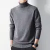 Comércio Exterior Atacado Tricô Gola Alta Masculino Tricô Novo Casual Roupa de Trabalho Camisa Base Camiseta Interna Tricô Quente