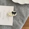 Lindo Pasador de Pelo de Lazo de Gato de Lunares Blanco y Negro Niña Versátil Pinza de Pico de Pato Clip Bb Clip Lateral Pasador Accesorios para el Cabello Tocado