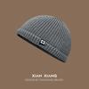 Sombreros para hombre de moda gorro de lana tejido con parche pequeño sombrero de otoño e invierno para mujer estilo ratero yuppie casero sombrero de marca de moda sombrero hip-hop gorro para cubrir la cabeza