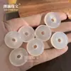 Colgante de Calcedonia Blanca de 25 mm con Hebilla de Seguridad y Cordón para Hombre y Mujer Colgante de Ágata Blanca Brasileña con Hebilla de Seguridad Venta al por Mayor