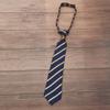 Corbata pequeña jk a rayas doradas vintage Traje holgazán estilo universitario masculino Corbata de estudiante sin atar Decorativa femenina moda