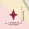 Nuevo Parche de Tela Bordado de Estrella de Cuatro Puntas con Purpurina Estrellas de Colores Adhesivo Termofusible Ropa Sombreros Bolsas Empaques Parche Decorativo Venta al por Mayor