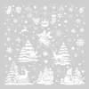 Decoraciones de Navidad, Alce, Copos de Nieve, Cascabeles, Pegatinas para Ventana, Montaje de Atmósfera Navideña, Trineo, Papá Noel, Pegatinas Electrostáticas para Vidrio