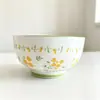 Bol de Arroz de 5 Pulgadas Bol de Arroz Cerámico Vajilla Bol de Ensalada de Alto Valor Bol de Arroz Color Bajo Esmalte