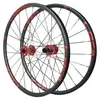Juego de ruedas de liberación rápida para bicicleta de montaña 26/27.5 pulgadas 4 rodamientos sellados (Peilin) aro plano 6 tornillos freno de disco 6 trinquetes 11/12 velocidades