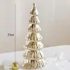 Árbol de Navidad de Cristal de Escritorio Luminoso Adornos Ins Decoración Atmósfera Festiva Fiesta Ventana Regalos de Navidad
