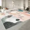 Tapete de Mesa de Centro High-End de Luxo Leve, Tapete para Sofá Estilo Creme para Sala de Estar, Tapete Lavável Resistente a Manchas Antiderrapante para Quarto ao Lado da Cama