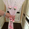 Preço especial comércio exterior fio de prata rosa cortina cortina cortina criptografia acabada divisória varanda casamento