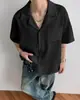 Camisas de Manga Corta de Alta Gama Estilo Hong Kong para Hombres y Mujeres Tendencia Verano 2026 Marca Diseño High Street de Nicho Sueltas con Cuello