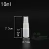 Botella de Spray Portátil Bloqueadora de Luz Botella de Spray Lateral Blanca de PE 5/10/15/50/100ml Botella Dispensadora de Líquido Atomizador de Niebla Fina