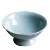 Prato Alto Chinês Prato de Frutas Porcelana Azul e Branca Retrô Prato de Cerâmica para Lanches Prato de Frutas Sala de Estar Doméstica Prato Simples de Buda