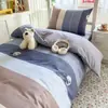 Conjunto de cama de três peças para dormitório de estudante universitário, lençóis e fronha de algodão puro, conjunto para cama de solteiro, adequado para todas as estações, novo modelo 2026