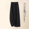Pantalones de lana de diseño moderno para mujer, pantalones de pierna ancha con caída suelta de cintura alta para invierno, nuevos pantalones casuales rectos 2026