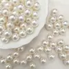 Perlas de Imitación Porosas de Alto Brillo 3-30mm Cuentas Sueltas Accesorios DIY Hecho a Mano Accesorios de Joyería Abs Cuentas para Ropa Cuentas de Colores