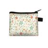 2026 Porta-moedas Floral Infantil Porta-cartões Portátil Bolsa para Guardar Moedas Chaves Bolsa para Troco Porta-cartões Pequena Bolsa Quadrada