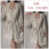 Elegante Pijama Sexy de Terciopelo Grueso para Otoño e Invierno Pura Deseo Atractivo Camisola Camisón Bata para Mujer con Almohadillas en el Pecho Set 4996