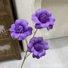 3 Flores Artificiales de Hada Rosa Flip-Flap Estilo Monet para Boda y Decoración del Hogar