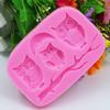 Molde de silicona con forma de búho para decoración de pasteles de azúcar y chocolate, herramienta para hornear DIY