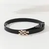 Cinturón Negro Liso con Hebilla para Mujer Versátil Decorativo para Jeans con Hebilla Dorada de Alta Gama Moda Cuero para Mujer Lujo Ligero