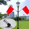 Base Fija para Poste de Bandera y Poste de Luz de Calle con Soporte Ajustable de 180 Grados Montado en Pared para Conexión de Soporte de Luz de Calle