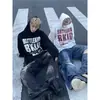 Sudadera con Capucha Estampado de Letras de Marca de Moda de Gama Alta Atractiva para Hombre Estilo Callejero Simple Oversize High Street