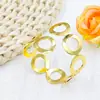 Anillos para Servilletas Geométricos de Acero Inoxidable Estilo Nuevo Europeo y Americano con Múltiples Círculos, Pinzas Abiertas para Servilletas, Anillos Personalizados para Servilletas