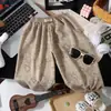 Calça de Verão Nova Fina Fluida Anti-mosquito Infantil Casual Versátil Solta de Perna Larga Estilo Western Infantil