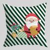 Fronha de travesseiro de presente de Natal com estampa de Papai Noel, árvore e renas, capa de almofada para casa, sofá, carro