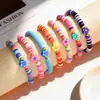 Pulsera de Arcilla Suave Sencilla con Hilo Elástico y Diseño Floral Multicapa, Joyería de Pulsera Unisex Fabricante