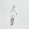 Venda quente transfronteiriça resina flocado fofo tridimensional cor roupas amor rato chaveiro pingente chaveiro de carro