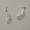 Pendientes de Pluma con Cuentas de Arroz Blanco 2025 Nuevos Pendientes Hermosos con Cuentas Pendientes Literarios para Mujer