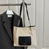 Moda Verano 2025 Bolso de Paja para Mujer Dulce Tejido Capacidad Grande Tote Bolso de Hombro Bolso de Mano Fresco Pequeño
