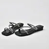 Pantuflas de Pedrería para Mujer, Ropa Exterior de Verano, Moda Nueva de Celebridad de Internet 2024, Sandalias Planas Versátiles de Nicho con Plataforma