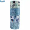 Cinta Azul Navideña Copo de Nieve Azul Muñeco de Nieve Enano Hebilla Guirnalda DIY Lazo Cinta de Lino Fino de Imitación