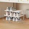 Zapatero bajo cama, estante para zapatos, estante de capas, estante divisor de zapatero, solución de almacenamiento de zapatos, soporte de zapatos de doble capa bajo la cama para dormitorio