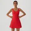 Falda de tenis sin costuras transfronteriza con espalda en U para mujer con almohadillas en el pecho y shorts incorporados, secado rápido, anti-exposición, falda deportiva de golf estilo europeo y americano