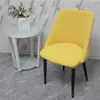 Fundas elásticas para sillas de comedor del hogar, diseño simple de cuadros, engrosadas y antideslizantes, adecuadas para uso en hoteles y restaurantes, fundas de silla de una pieza