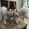 Mochila de Cachorro Transfronteiriça para Uso ao Ar Livre, Mochila Portátil de Dupla Alça para Cães de Estimação, Adequada para Ciclismo, Bolsa Portátil para Acessórios de Cachorro