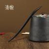 Grampo de cabelo de madeira antigo vintage cheongsam ébano longo grampo de cabelo estendido estilo antigo lindo simples hanfu acessórios de cabelo cocar